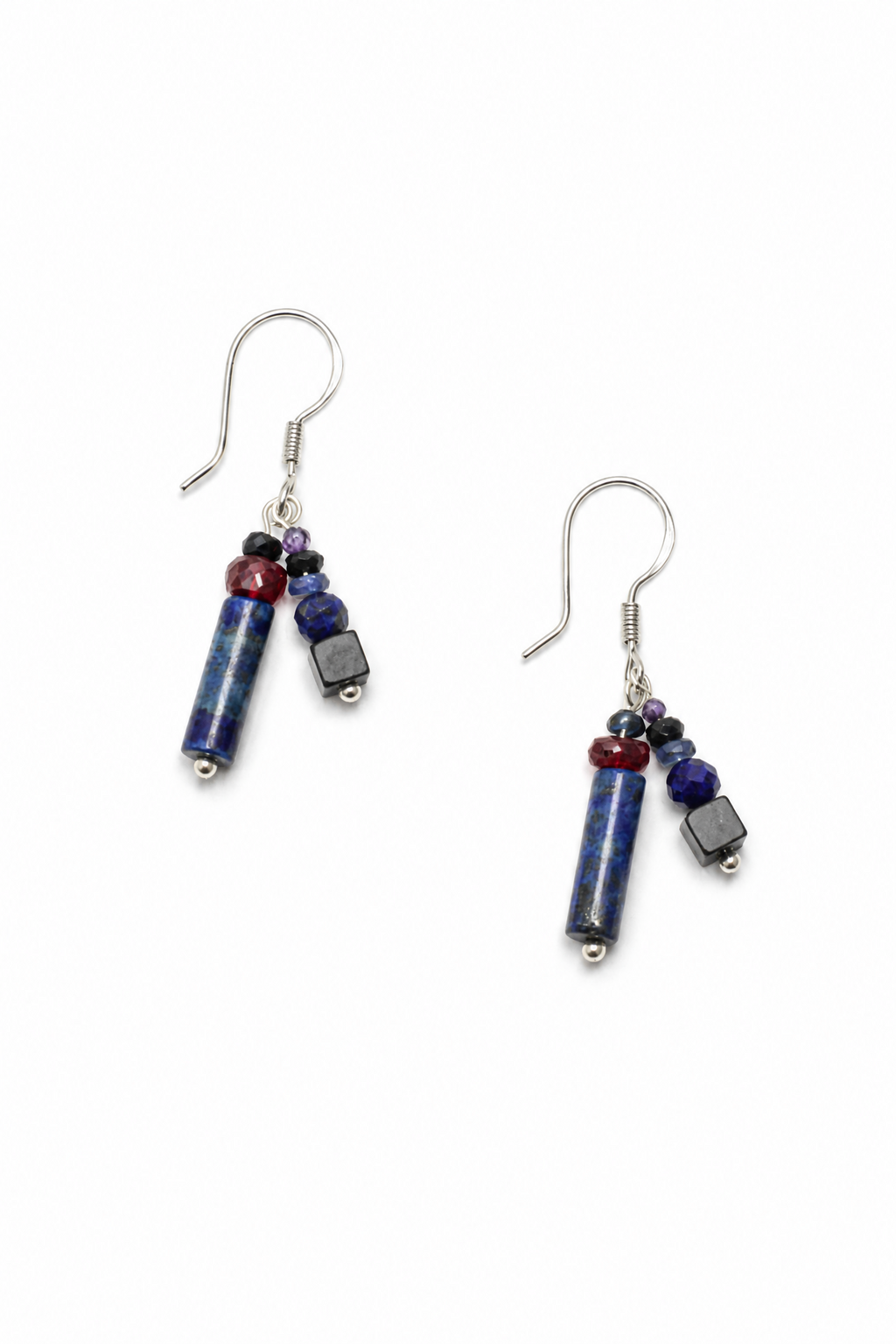 LAZULI VINE · Lapis & Mixed Gemstone Earrings