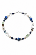 CYAN NEBULA · Lapis & Crystal Necklace