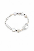 STARK WAVE · Clear Quartz & Pearl Bracelet