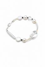 STARK WAVE · Clear Quartz & Pearl Bracelet