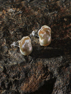 FISHTAIL TIDE · Baroque Pearl Stud Earrings