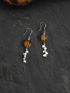 AMBER TRACE · Citrine & Pearl Earrings