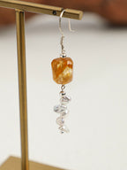 AMBER TRACE · Citrine & Pearl Earrings