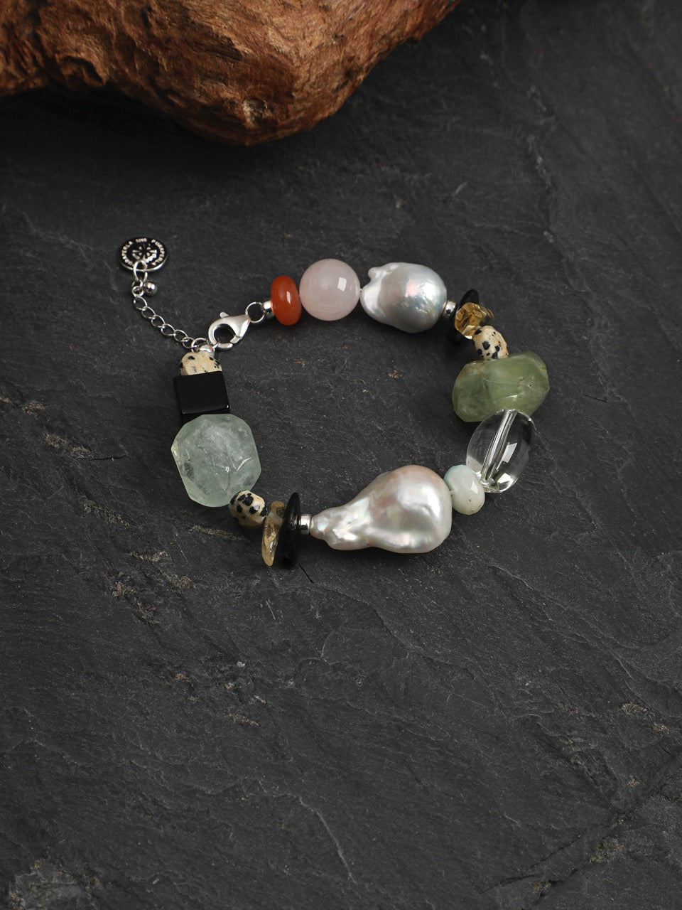 WILDERNESS ESSENCE · Green Quartz & Prehnite Bracelet