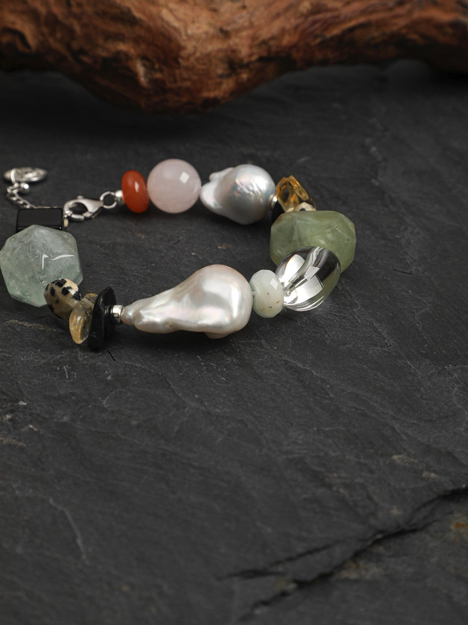 WILDERNESS ESSENCE · Green Quartz & Prehnite Bracelet