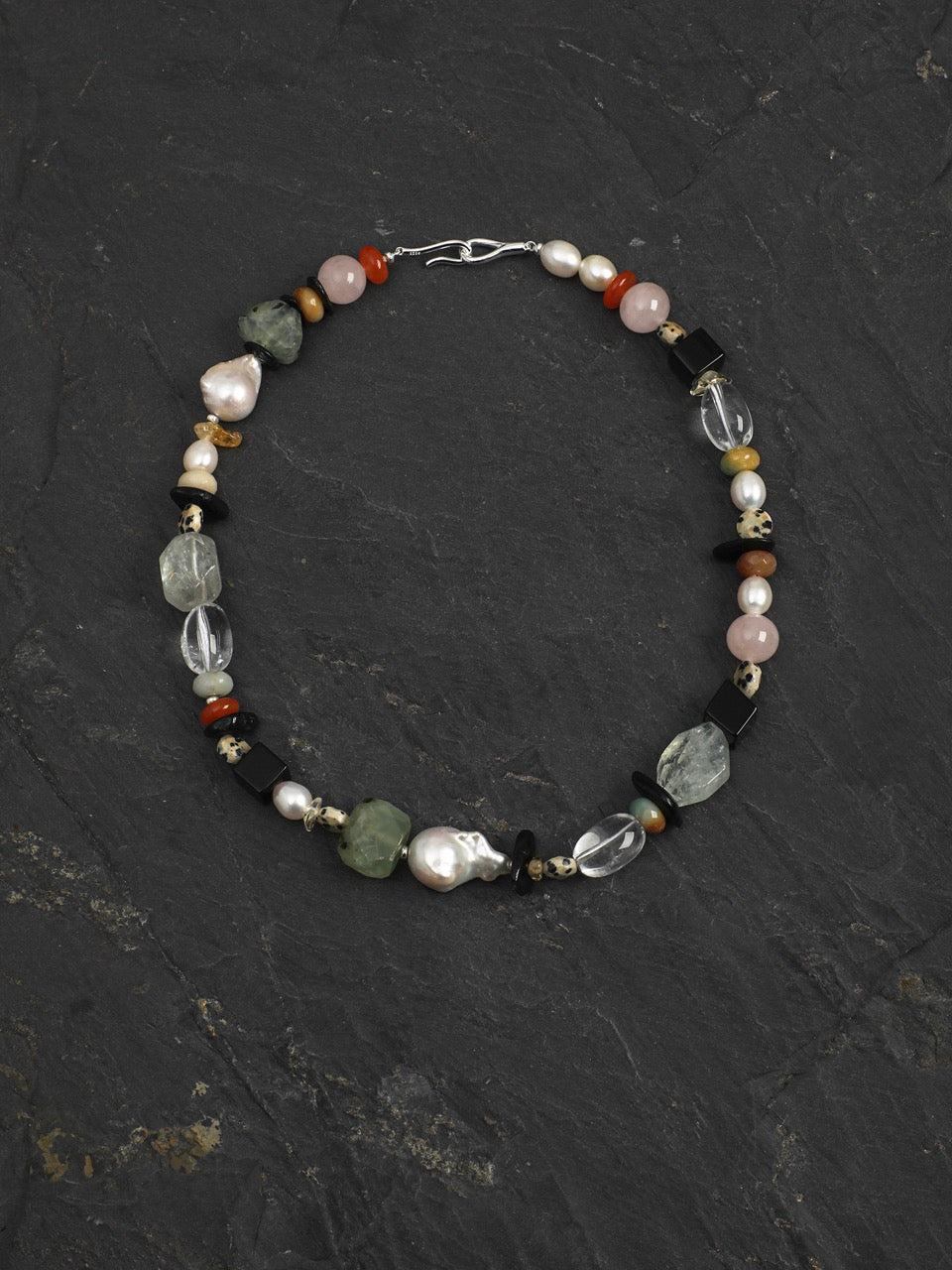 WILDERNESS ESSENCE · Green Quartz & Prehnite Necklace