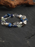 CYAN NEBULA · Lapis & Crystal Necklace