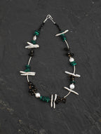 FOREST SHARD · Smoky Quartz & Malachite Necklace