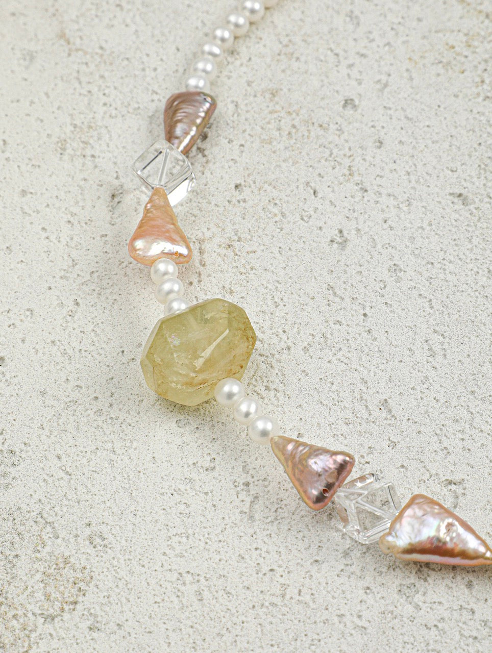 DAWN CRAG · Baroque Pearl & Citrine Necklace