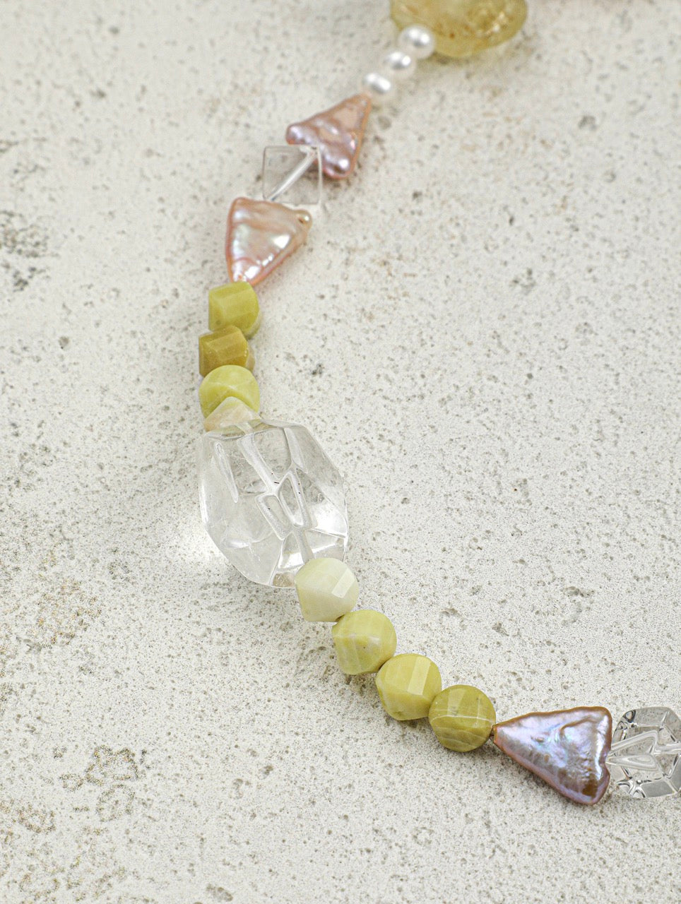DAWN CRAG · Baroque Pearl & Citrine Necklace