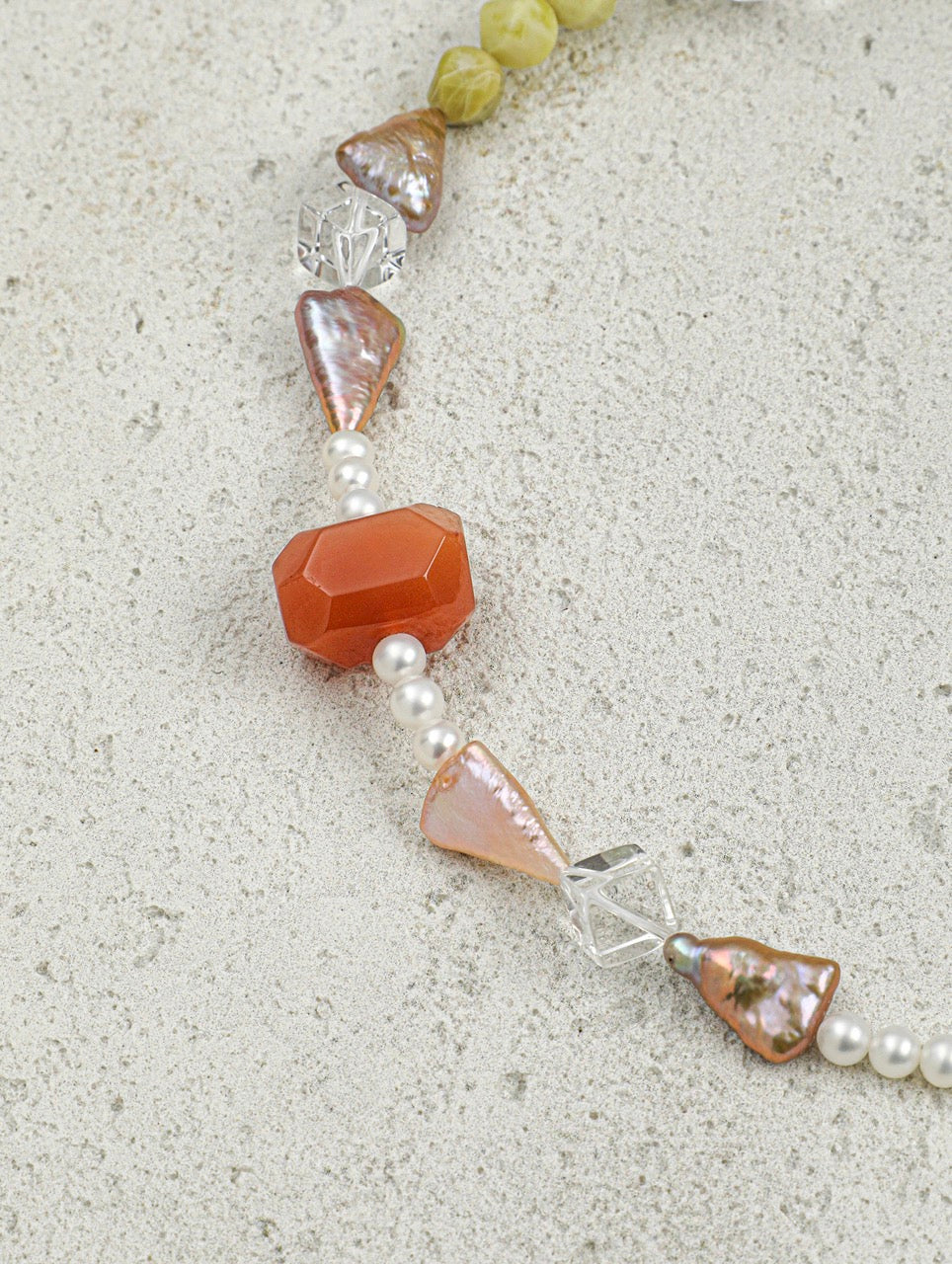 DAWN CRAG · Baroque Pearl & Citrine Necklace