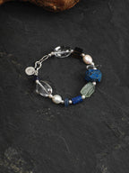 CYAN NEBULA · Lapis & Crystal Bracelet