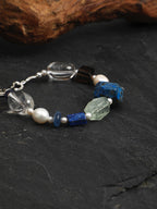 CYAN NEBULA · Lapis & Crystal Bracelet