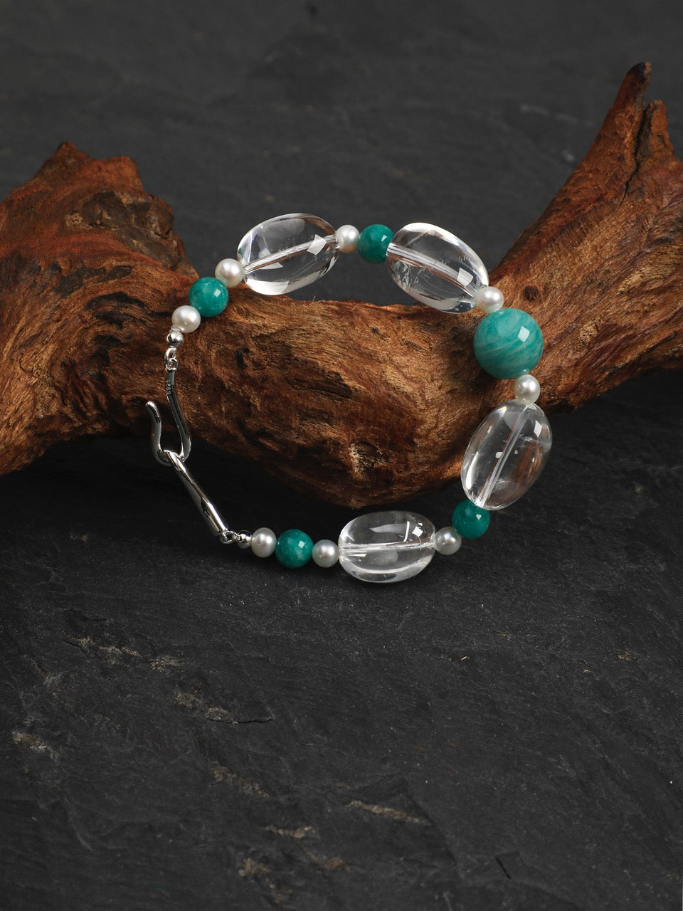 AMAZON RIPPLE · Amazonite & Quartz Bracelet