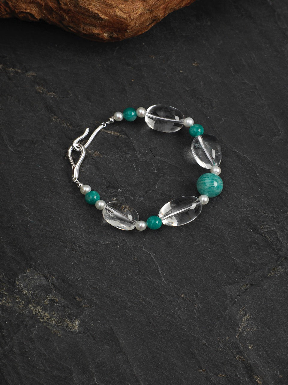 AMAZON RIPPLE · Amazonite & Quartz Bracelet