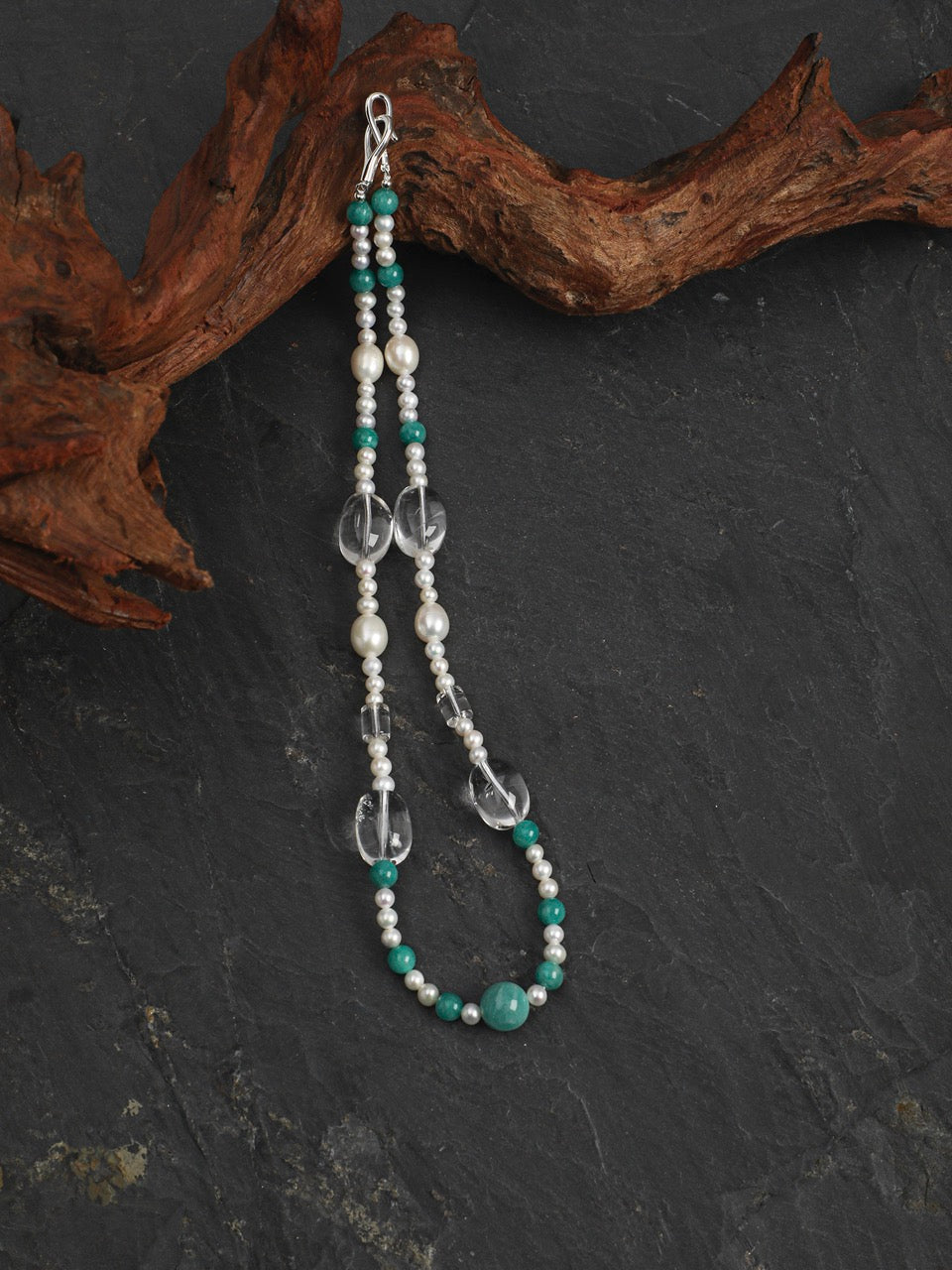 AMAZON TIDE · Amazonite & Quartz Necklace