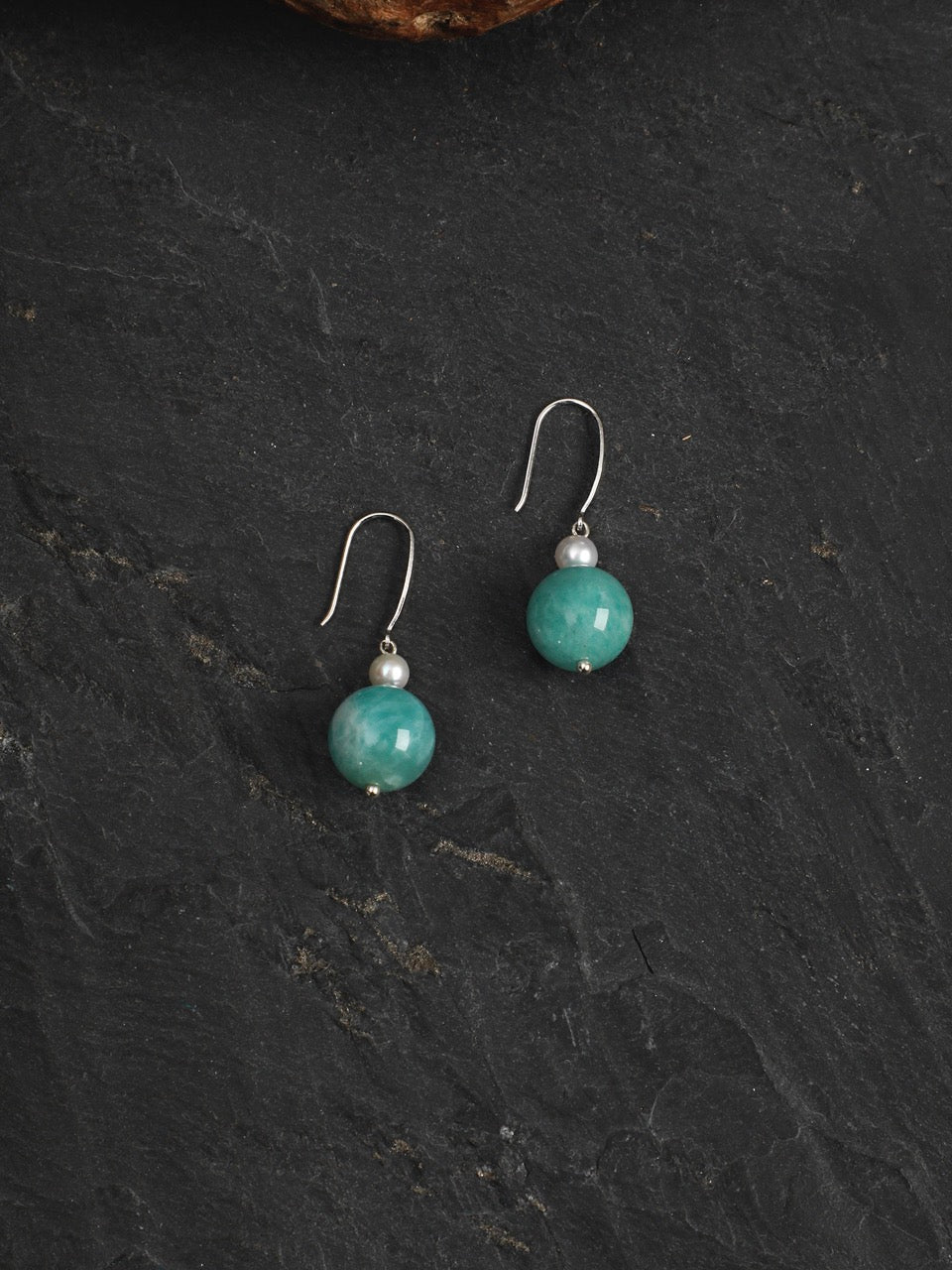 AMAZON DROP · Amazonite Sphere Earrings
