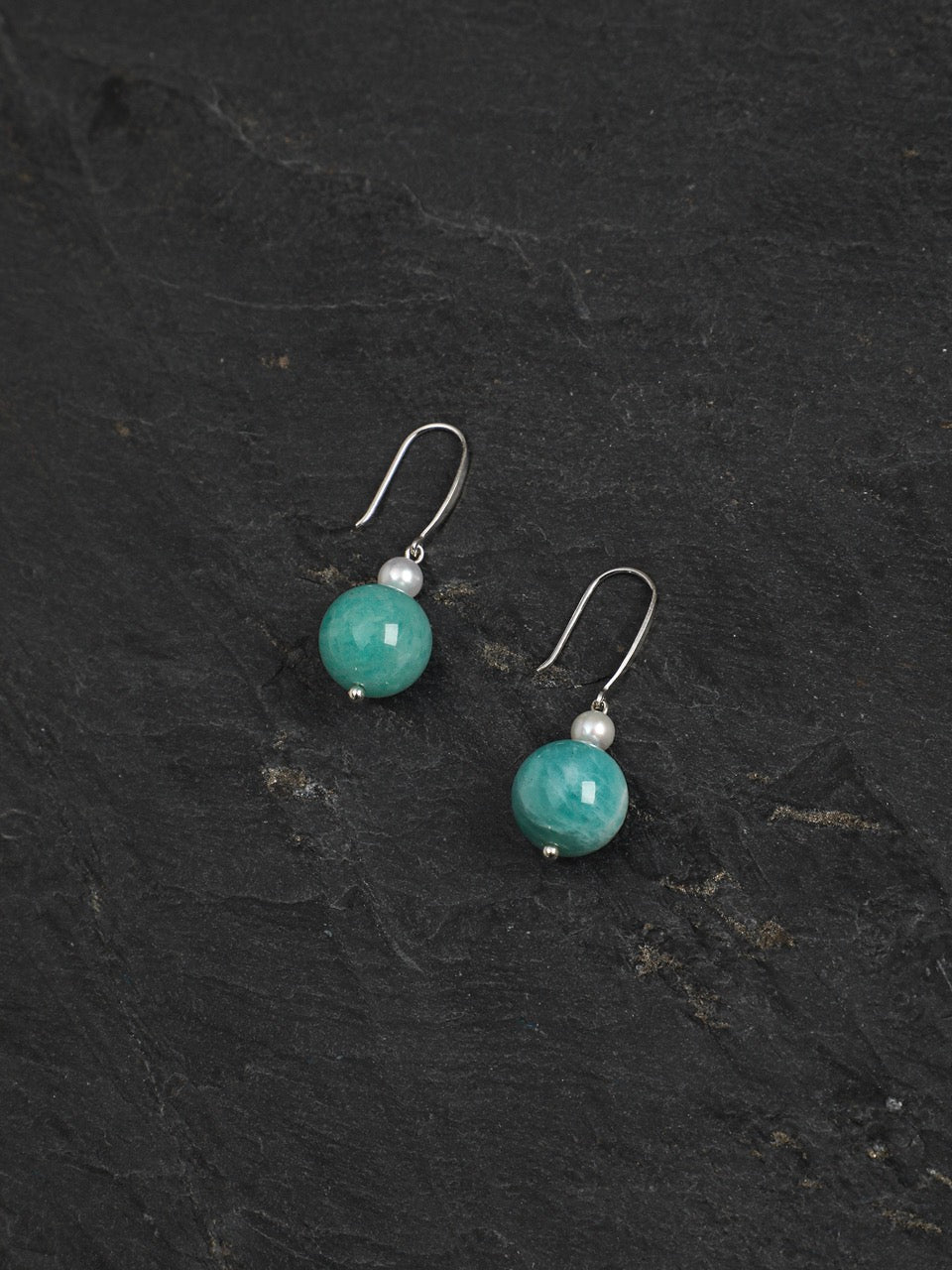 AMAZON DROP · Amazonite Sphere Earrings