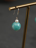 AMAZON DROP · Amazonite Sphere Earrings