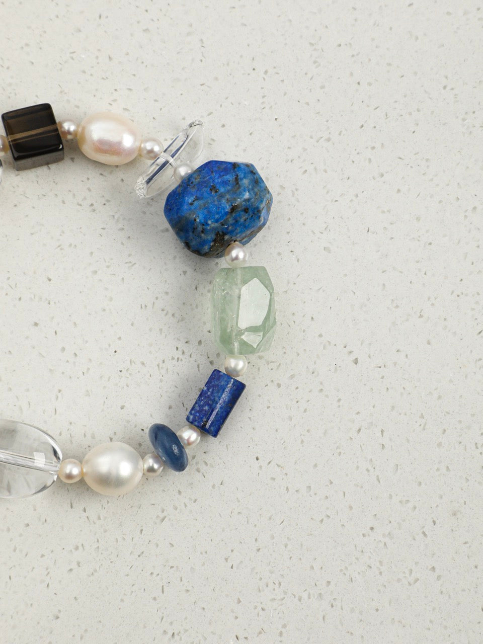 CYAN NEBULA · Lapis & Crystal Bracelet
