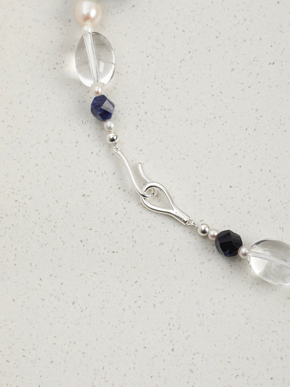 CYAN NEBULA · Lapis & Crystal Necklace