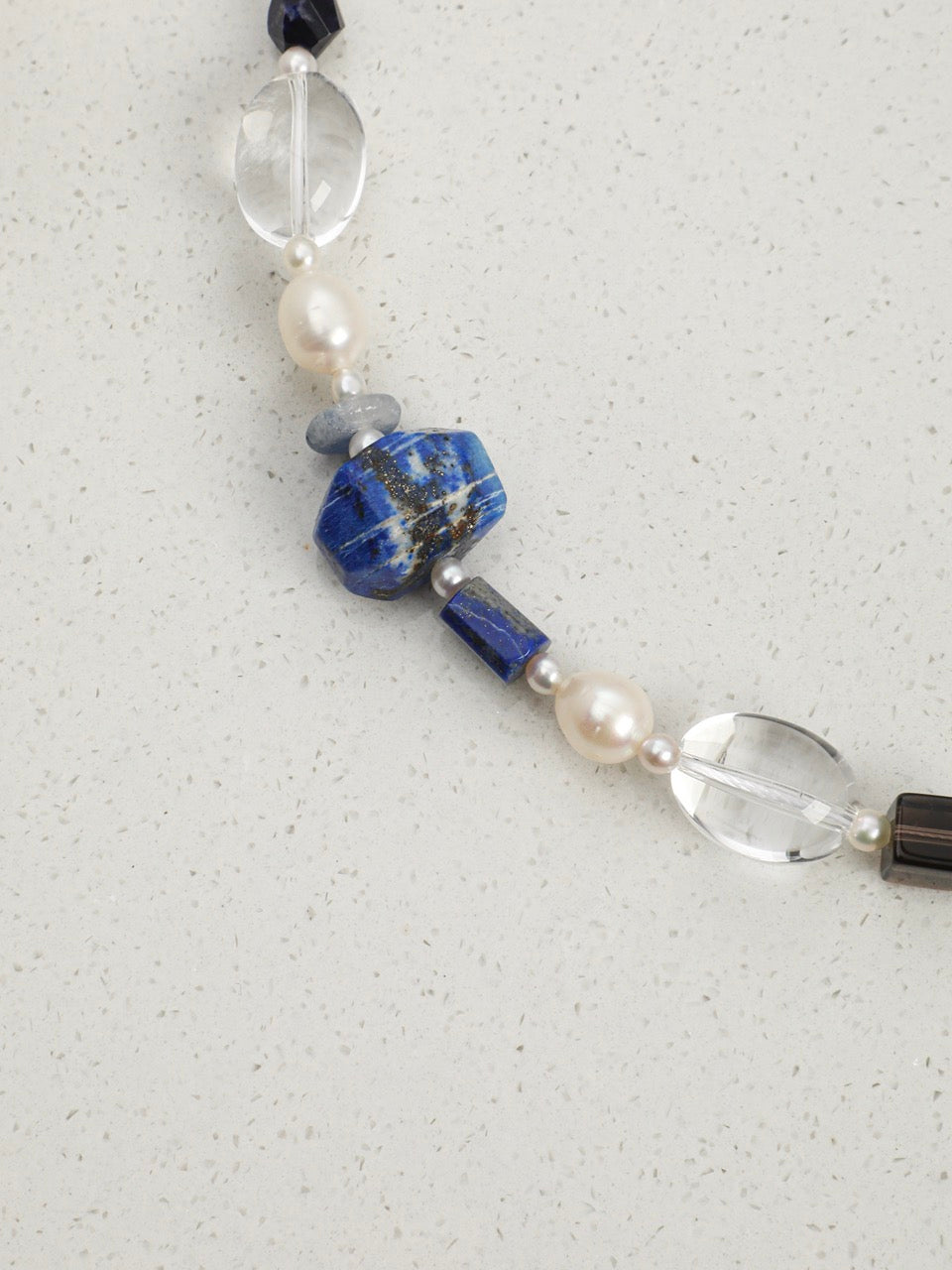 CYAN NEBULA · Lapis & Crystal Necklace