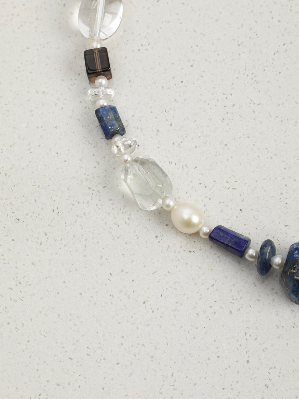 CYAN NEBULA · Lapis & Crystal Necklace