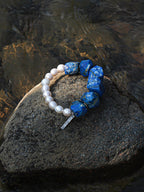 DEEP REALM · Lapis Lazuli & Pearl Bracelet