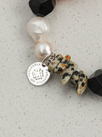 CRIMSON PULSE · Red Agate & Pearl Bracelet
