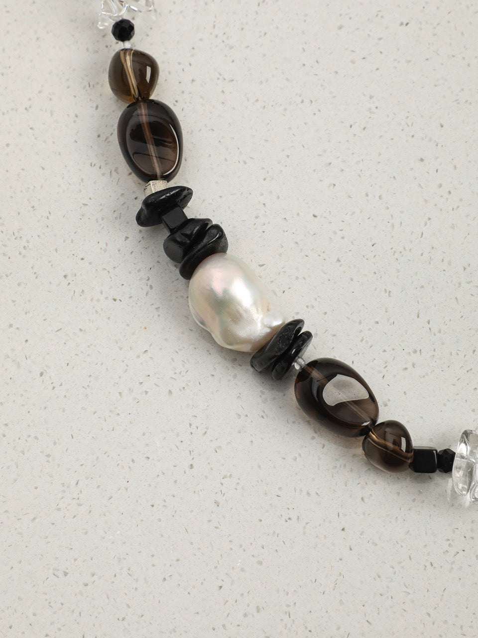 SMOKY ORDER · Quartz & Tourmaline Necklace