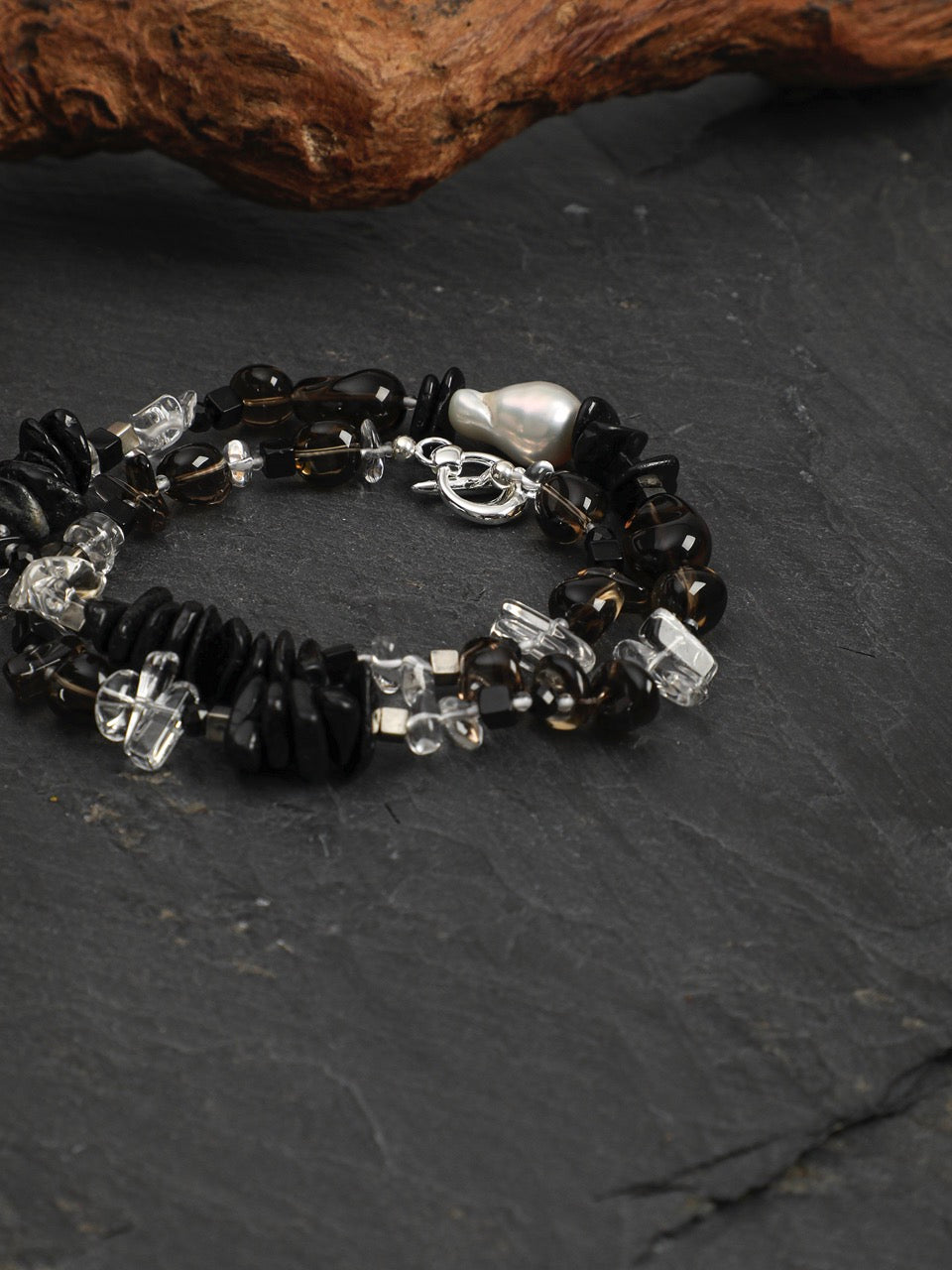 SMOKY ORDER · Quartz & Tourmaline Necklace