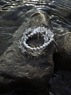 OPTIC GREY · Grey Pearl & Clear Quartz Bracelet