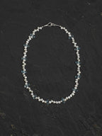 LUCENT TIDE · Blue Topaz & Pearl Necklace