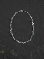 GLACIAL TIDE · Dumortierite & Pearl Necklace