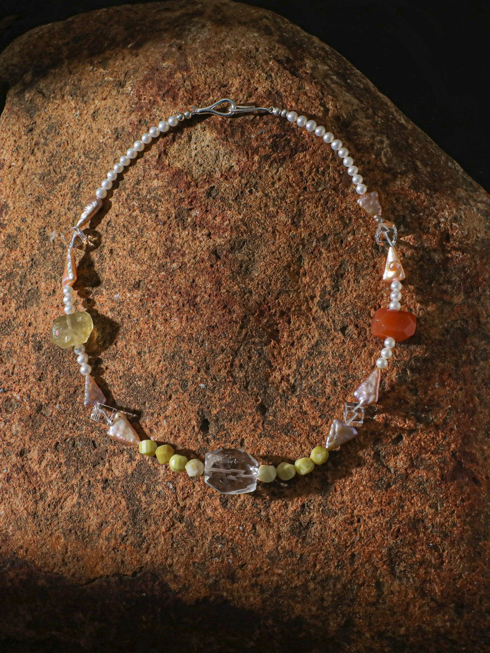 DAWN CRAG · Baroque Pearl & Citrine Necklace