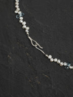 LUCENT TIDE · Blue Topaz & Pearl Necklace