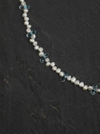 LUCENT TIDE · Blue Topaz & Pearl Necklace