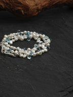 LUCENT TIDE · Blue Topaz & Pearl Necklace