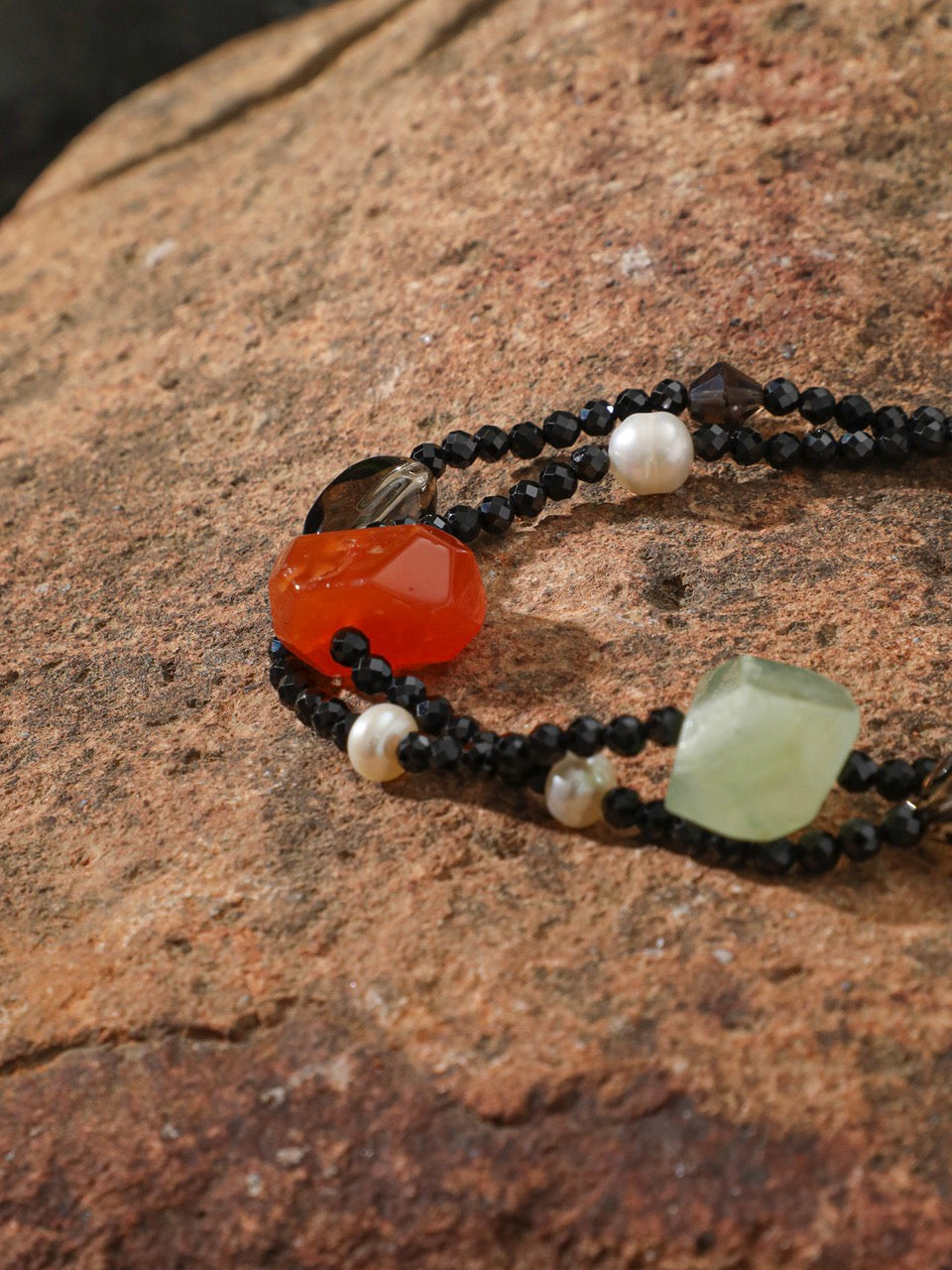 NOCTURNE TRACE · Agate & Tourmaline Necklace