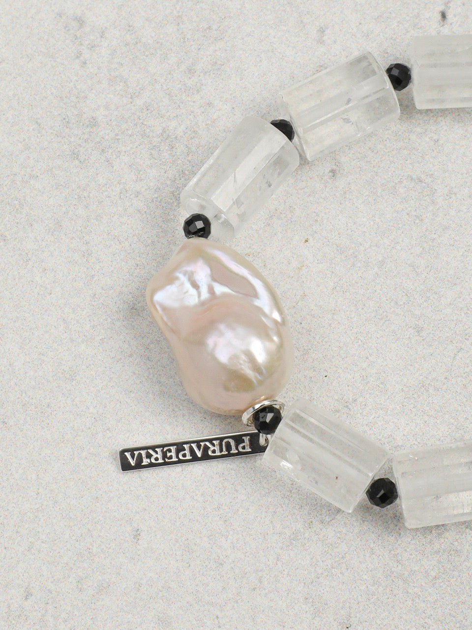 LUNAR COLUMN · Quartz & Baroque Pearl Bracelet