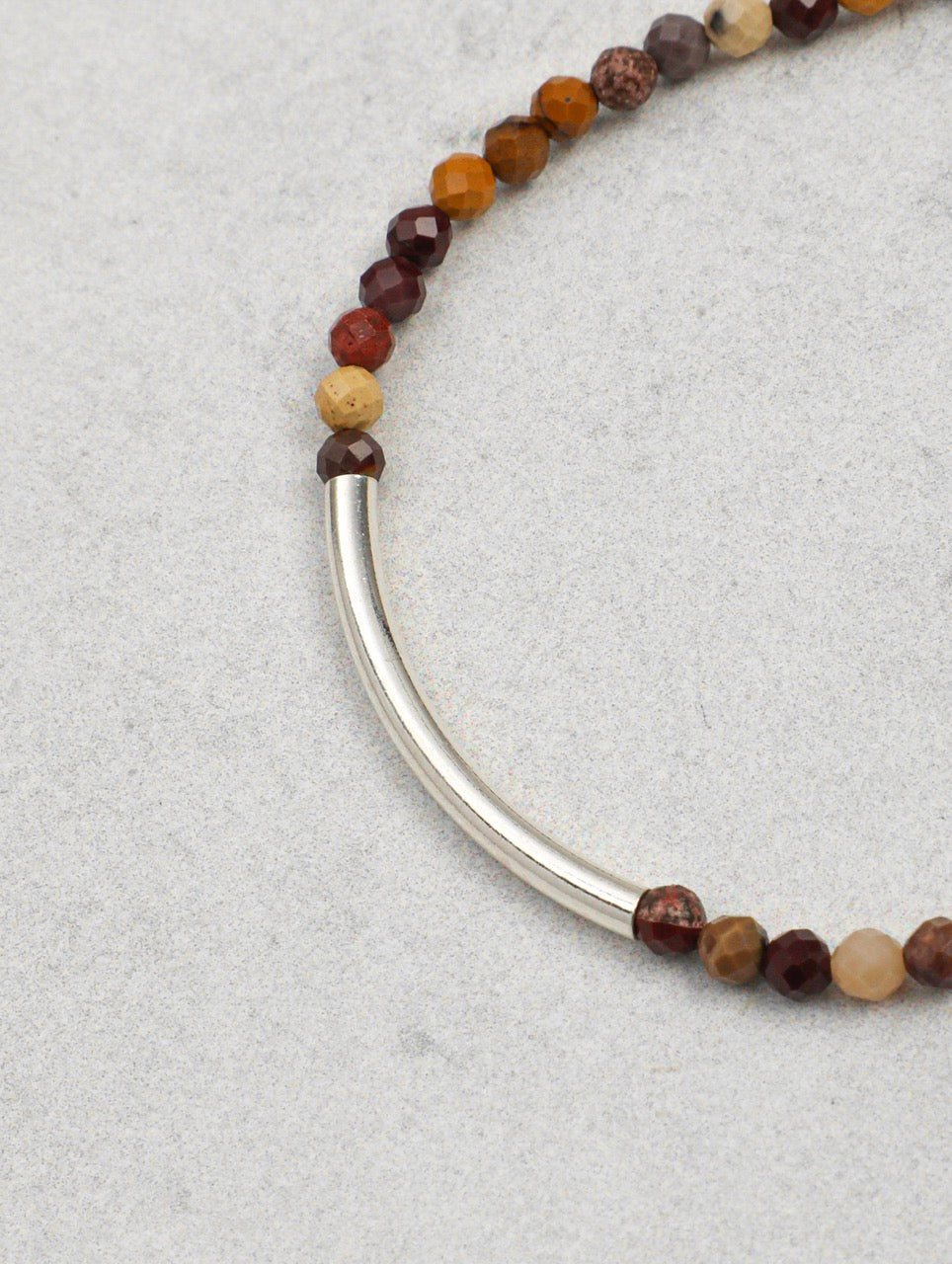 AMBER ROCK TRACE · Moonstone & Pearl Triple-Wrap Bracelet