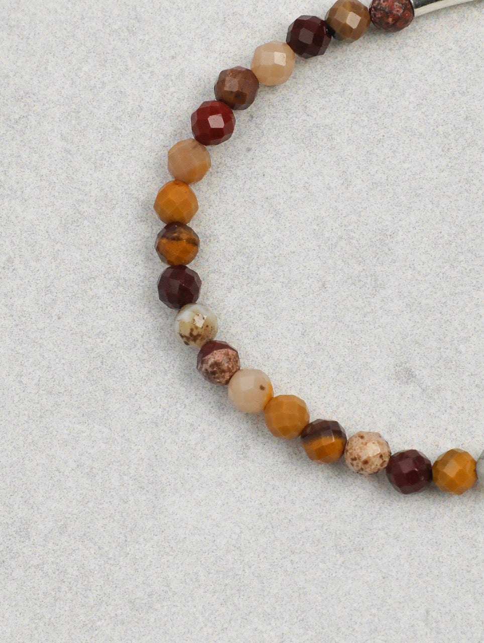 AMBER ROCK TRACE · Moonstone & Pearl Triple-Wrap Bracelet