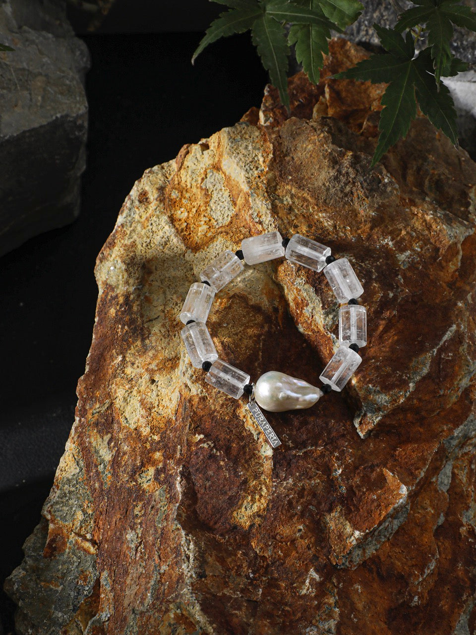 LUNAR COLUMN · Quartz & Baroque Pearl Bracelet