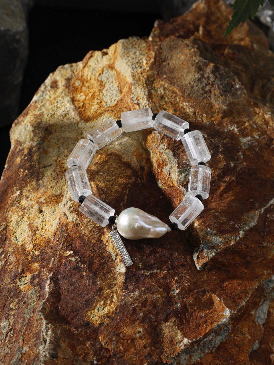 LUNAR COLUMN · Quartz & Baroque Pearl Bracelet