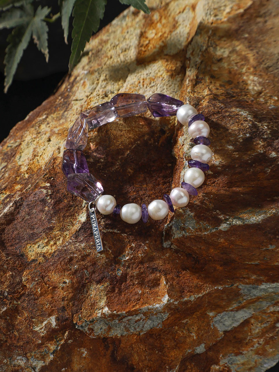 VIOLET DUST · Amethyst & Pearl Bracelet