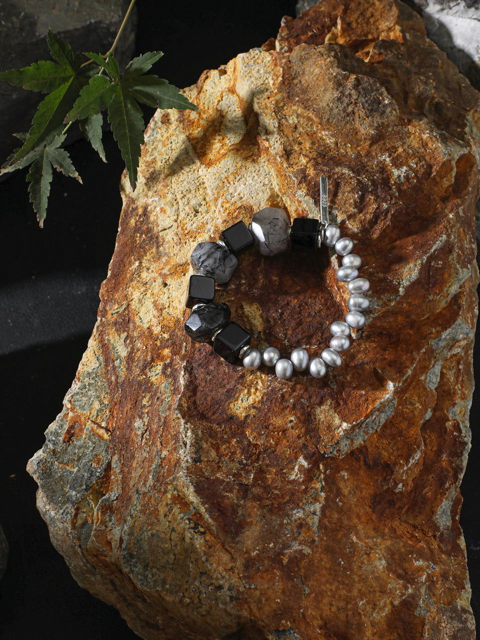 INK STRUCTURE · Rutilated Quartz & Agate Bracelet