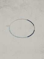 CYAN ECHO · Aquamarine & Lapis Triple-Wrap Bracelet