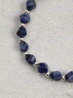 GREY RIPPLE · Sodalite & Pearl Double-Wrap Bracelet