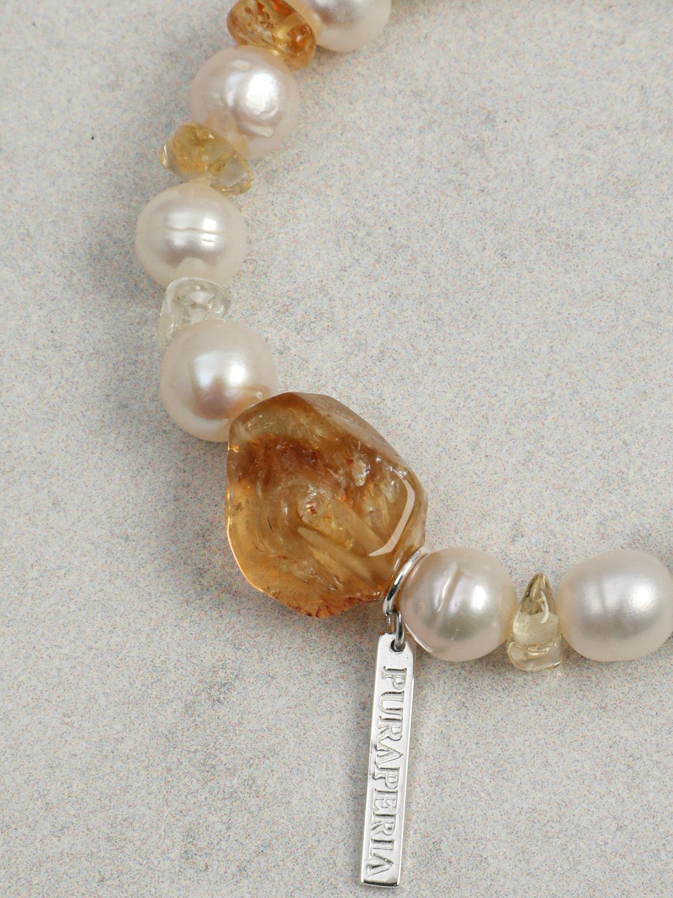 AMBER SCAR · Citrine & Pearl Bracelet