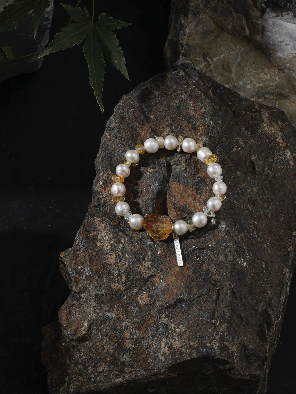AMBER SCAR · Citrine & Pearl Bracelet